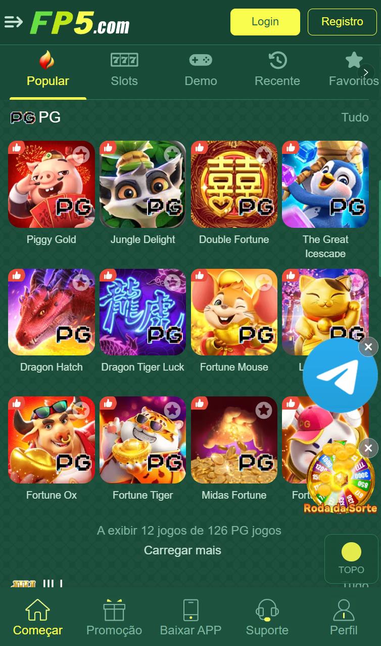 Variedade de Jogos Online Oferecidos